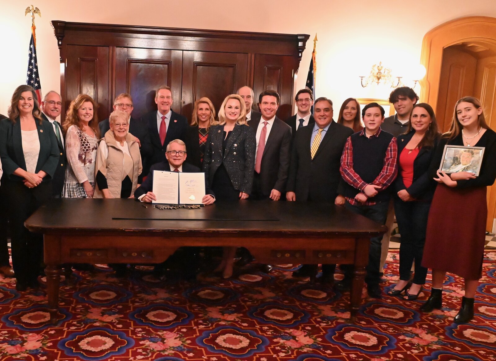 OAMF at the Ohio Statehouse for the signing of the Never Alone Act