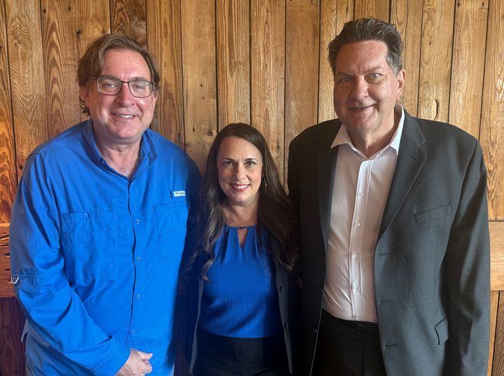 Scott Smith, Stephanie Stock and Stephen Petty at the town hall