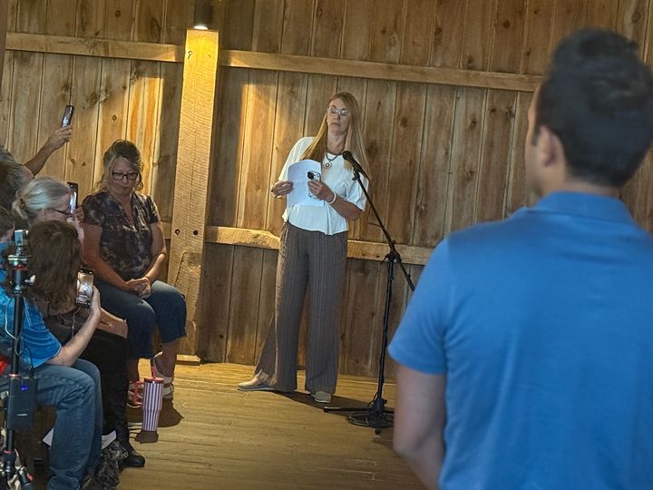 A resident speaking during the Q&A