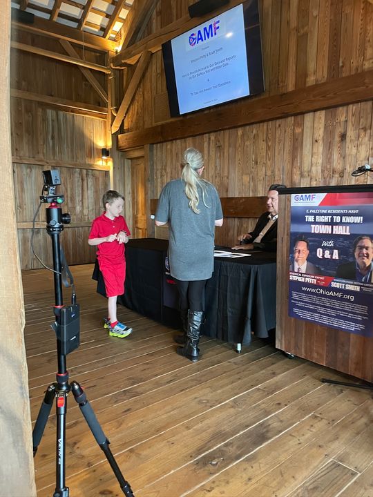The barn set up before the doors opened