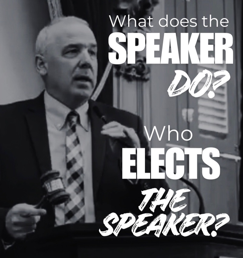 Speaker Matt Huffman at the rostrum. What does the Speaker do? Who elects the Speaker?